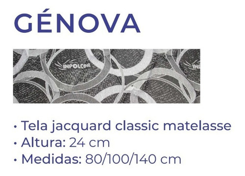 D_905042-MLA49547427665_042022-O.jpg Conjunto Sommier Resortes Genova- 140 X 190 X 24- Con Base