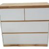 D_905629-MLA78528721370_082024-O.jpg Comoda Cajonera 4 Cajones. Paraiso- Blanco 90 X 80-40- Visby