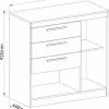 Comoda Chiffonier Cajonera- 4 Cajones 1 Puerta. Lille 1130