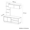 Modular Centro De Entretenimiento Calabria 162 X 177 X 51