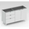 Bajo Mesada. 2 Puertas. 3 Cajones- Ctb140 Melamina 140-85-50