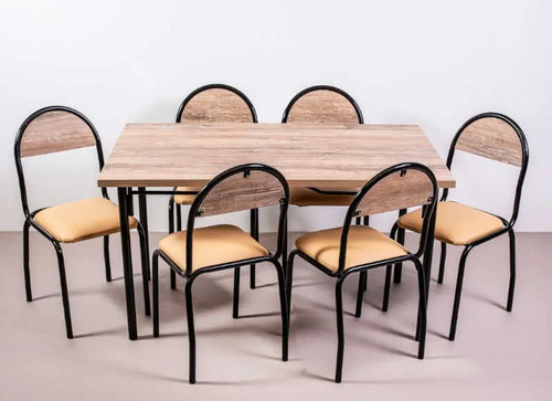 D_906940-MLA72144254590_102023-O.jpg Combo Cocina Comedor Mesa Melamina 140 + 6 Sillas Verona C17