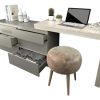 D_908543-MLA91536002557_092025-O.jpg Comoda 6 Cajones Con Maquillador Tables 3114 Color Nevado Gris