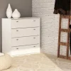 Comoda Cajonera Chifonier 4 Cajones 90 X 92 X 47. Nature