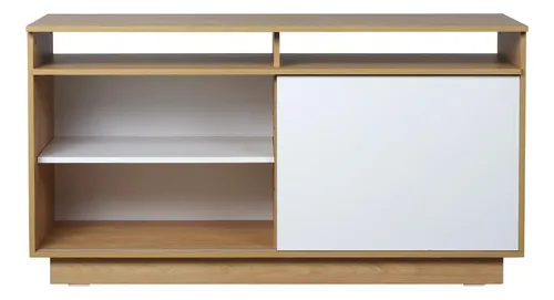 D_910399-MLA79176856049_092024-O.webp Rack Mesa De Tv Melamina 130 Cm Puerta Corrediza C/ Estantes