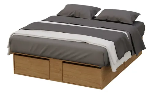 Cama Box 2 Plazas Queen Xl Extensible 140 Cm O 160 Cm Con Cajones Zapateros Baulera Roble Kendal Dormitorio Moderna Guardado Completo Cam160 Dielfe
