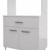 D_911103-MLA31016977383_062019-O.jpg Mueble Bajo Para Microondas 2 Puertas 1 Cajon Dl 630 Blanco