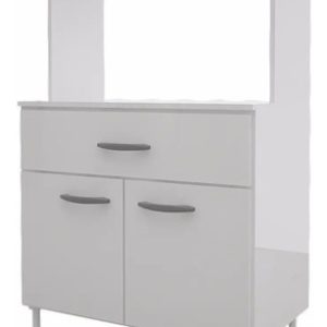 Mueble Bajo Para Microondas 2 Puertas 1 Cajon Dl 630 Blanco