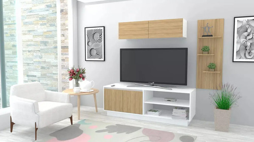 Modular Centro De Entretenimiento Calabria 162 X 177 X 51
