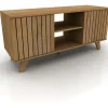 D_911956-MLA82900823813_032025-O.webp Mueble Tv Moderno Escandinavo Rack 2cajones Estantes 120x54 Color Roble Miel