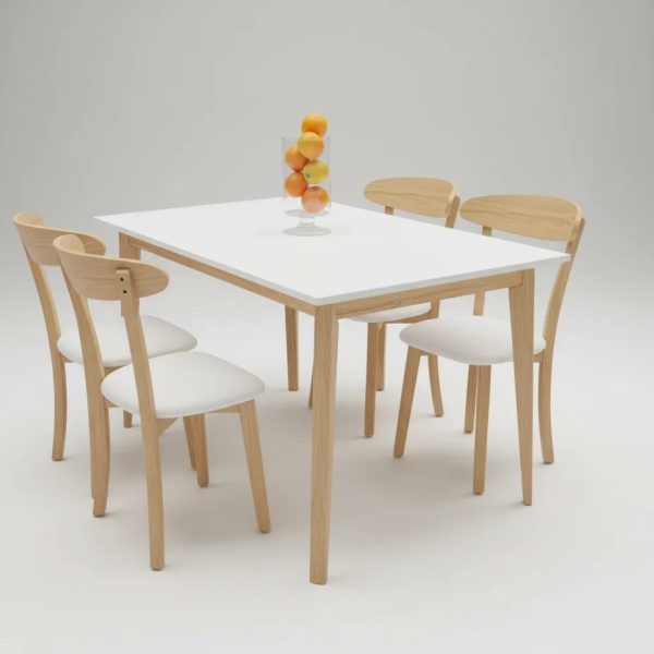 D_913958-MLA109373098886_042026-F.jpg Mesa Rect. 1.30 X 0.80 + 4 Sillas Engel Paraiso- Melamina