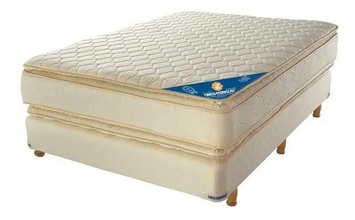 Conjunto Sommier Resorte Reforzado 1.40-1.90 Cinco Estrellas