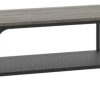 D_914483-MLU76338559963_052024-O.jpg Mesa Ratona Industrial Soho 2 Niveles Con Estante Inferior Chapa Perforada Living Canyon Negro Mesa Centro Baja Moderna Estilo Loft Caño Metal Melamina Fácil Armado Mrs100 Dielfe