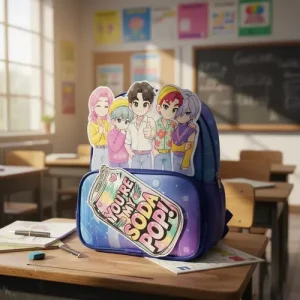 Mochila Infantil Jardin Escolar Saja Boys K-pop Eco Cuero