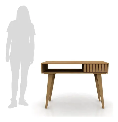 Escritorio Con Cajon Y Estante Escandinavo- 100 X 44- 334250