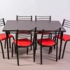 Combo Juego Cocina Comedor Mesa + 6 Caño Refor Sillas Mod. 6