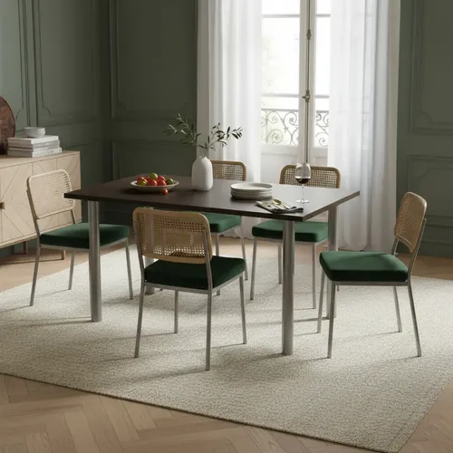 D_917367-MLA93314271439_092025-O.webp Combo Cocina Comedor Mesa 1.10 X 80+ 4 Sillas Super Madrid