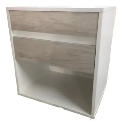 Mesa De Luz Para Sommier 2 Cajones Corred Metalicas Cod 3402