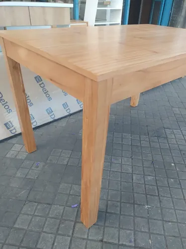 Mesa De Cocina- Comedor Lustre Paraiso 140 X 80 Base 4 Patas