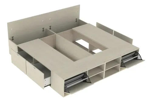 D_921828-MLA95799665508_102025-O.webp Base Box Para Sommier 2.00 X 2.00, Cajones, Zapatero, Baul