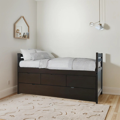 Divan Cama Con Cajones Y Carro Cama. Pino Lustrado Cod. 216