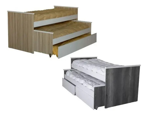 Cama Nido Bicama 1 Plaza 0,80 Mts. Sin Carro. Linea Colores