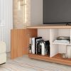 Rack Mesa Para Tv Symmetry 180 X 57 X 38- Freijo Off White