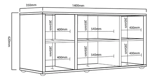 Mesa Rack Vision Para Tv 65 2 Puerta Y Estantes- Dvs 03