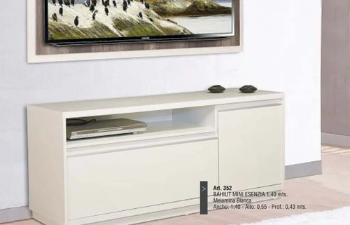 Rack Bahiut Vajillero Melamina Esenzia Mini 140 Cm. Cod. 352