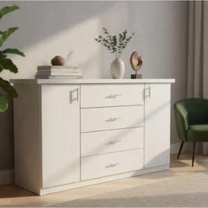 Comoda Chiffoniers Melamina 1.40 Mts. 2 Puertas 4 Cajones