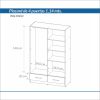 Placard Ropero 4 Puertas, 2 Cajones 1.14- 1.80- 0.47 Dpb 114