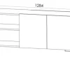 Rack Para Tv Led Melamina Caño- 2 Puertas- Estantes Ros 130