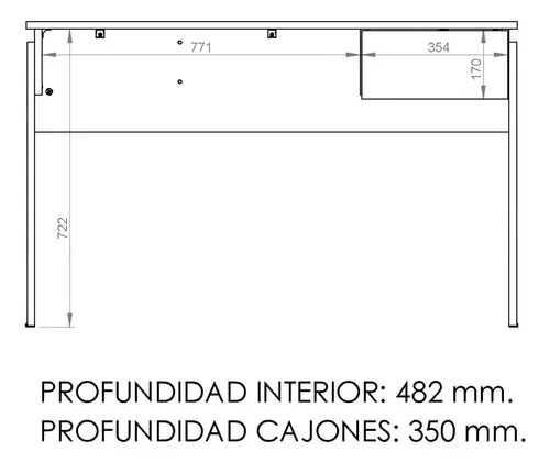 D_929826-MLU78164428808_082024-O.webp Escritorio Moderno Hogar Oficina Minimalista Mesa De Trabajo Computadora Notebook Estudio Funcional Espacios Un Cajon Dielfe Color Blanco Con Roble Kendal Bzec120 Dielfe Blanco / Roble Kendal