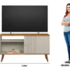 D_930418-MLU72609094611_112023-O.webp Estante Para Tv Rubi Linea Brasil De 50 Pulgadas, Color Natural/blanco Roto