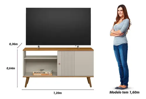D_930418-MLU72609094611_112023-O.webp Estante Para Tv Rubi Linea Brasil De 50 Pulgadas, Color Natural/blanco Roto