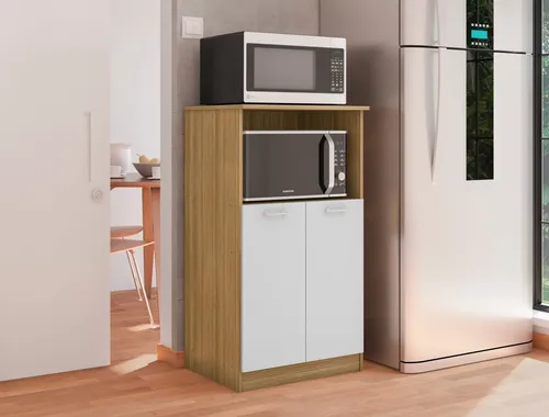 D_931151-MLA90383296940_082025-O.webp Mueble Multiuso Organizador P- Microondas Orion- 2 Puertas