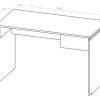 D_932647-MLU75560839866_042024-O.jpg Escritorio Moderno Hogar Oficina Minimalista Mesa De Trabajo Computadora Notebook Estudio Funcional Espacios Un Cajon Dielfe Color Blanco Con Roble Kendal Bzec120 Dielfe Blanco / Roble Kendal