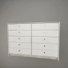 Chifonier 10 Cajones Melamina Minimalista Corredera Metalica