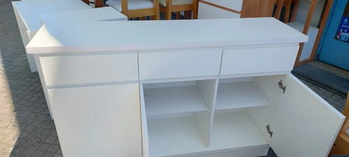 Bahiut Rack Vajillero 3 Caj. 4 Puertas- Mdf- 140 X 90 X 39