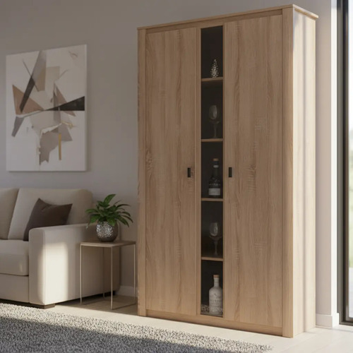 Modular Cristalero Living Comedor Melamina. 1.00 Mt Sevilla