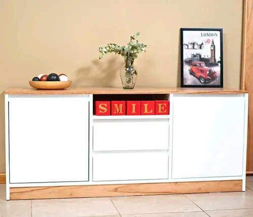 D_935986-MLA75703034810_042024-O.webp Rack P- Led Visby Mdf Laqueado Blanco- Paraiso 140 X 60 X 40