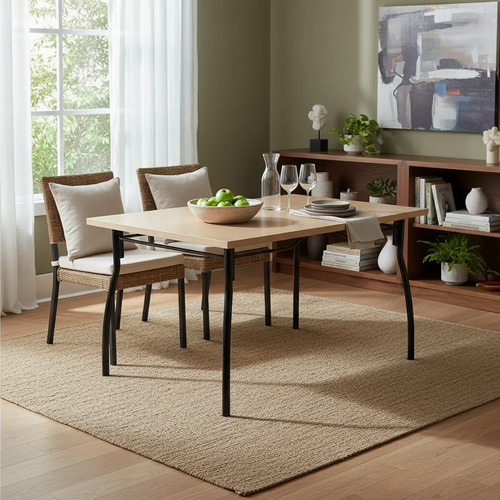 Mesa Cocina Comedor. Cuadrada 120 X 120. Melamina. Base Caño