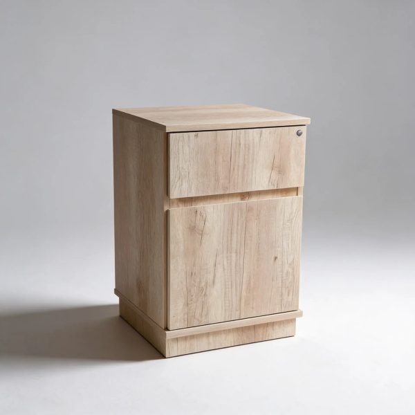 Mesa De Luz Para Sommier, 1 Cajon, 1 Puerta- 38 X 61 X 38