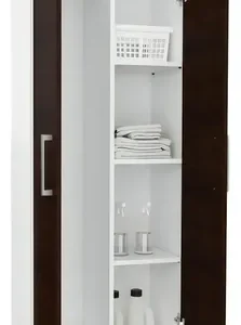 Escobero Despensero Cocina Organizador 2 Puerta Wengue 10201 Color 10201 - Blanco-wengue