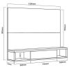 D_938996-MLU74099636982_012024-F.jpg Panel De Tv Lcd Led Melamina Modular Flotante Rack Estantes +++ Color Roble Nebraska Gris