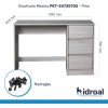 Escritorio Pektra Moderno Madrid Melamina 3 Cajones 109x75x45 Cm Color Blanco Veta