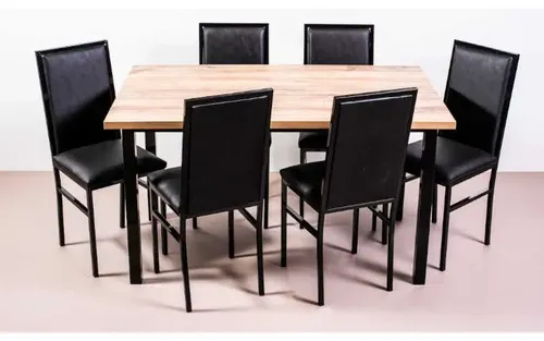 D_939715-MLA72206024117_102023-O.webp Juego De Comedor Mesa Melamina 140 + 6 Sillas Imperio C 24