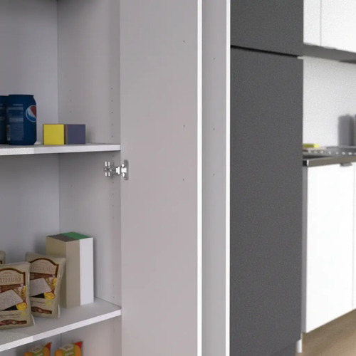 D_940095-MLA101673430159_122025-O.jpg Despensero Cocina Alacena Organizador 2 Puertas 4 Estantes Blanco Melamina Resistente Alto 180 Cm Multiuso Guardado Despensa Hogar Comedor Moderna Fácil Limpieza D062 Dielfe