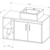 Vanitory Colgante Para Baño Zen Con Mesada- 80 Cm- Dze 03-