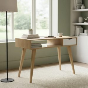 D_940373-MLA99989878171_112025-O.jpg Escritorio Gacela 334020 Madera De 100cm X 75cm X 44.5cm Roble Y Blanco Laqueadas Roble/blanco